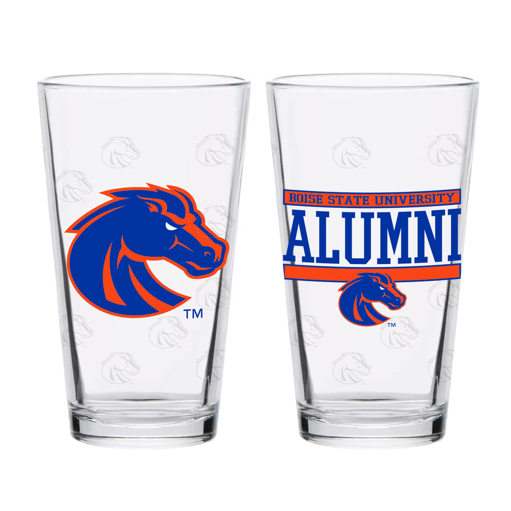 Set of 2 Boise State Broncos 16oz Alumni Pints