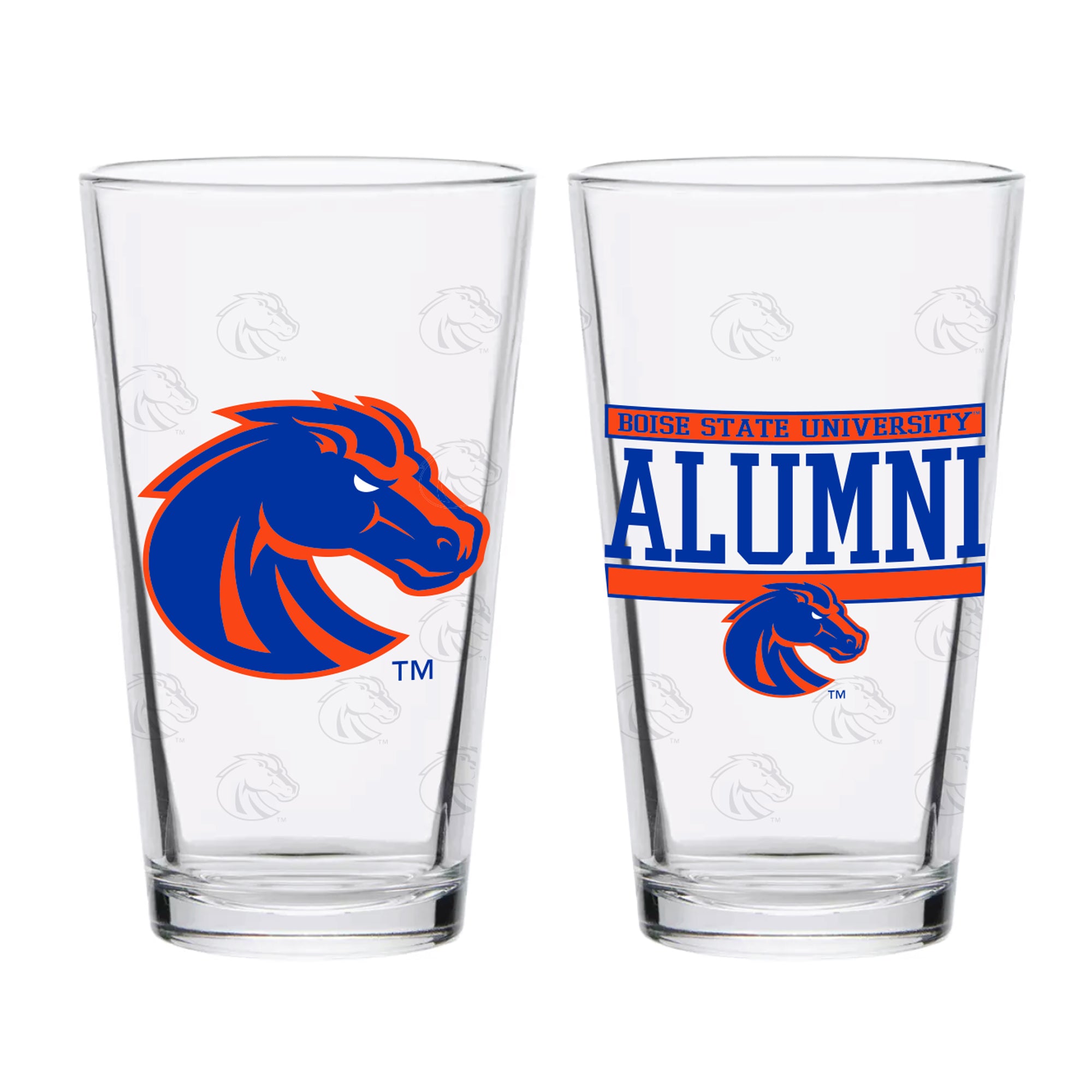 Set of 2 Boise State Broncos 16oz Alumni Pints