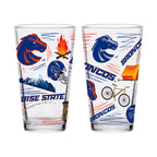 Set of 2 Boise State Broncos Local 16oz Pints