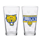 Set of 2 Fort Valley State Wildcats 16oz XD Alumni Pints
