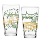 Set of 2 Baylor Bears Campus Line Art 16oz Pints