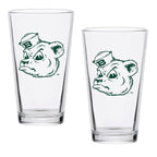 Set of 2 Baylor Bears College Vault Sketch 16oz Pints