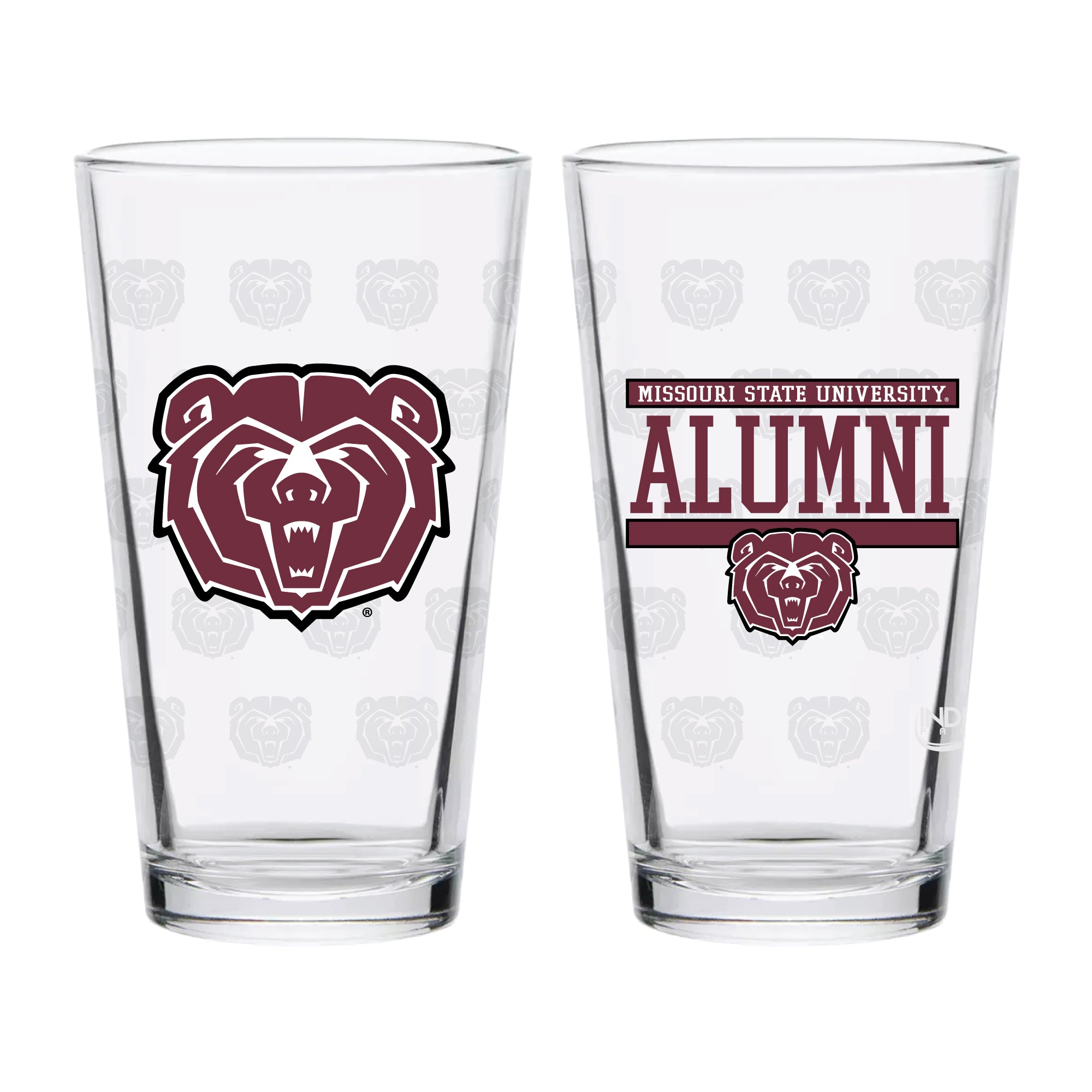 Set of 2 Missouri State Bears 16oz Alumni Pints