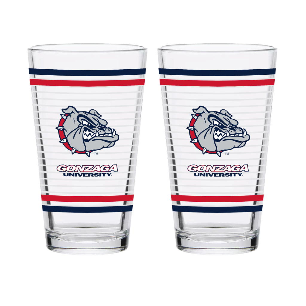 Set of 2 Gonzaga Bulldogs 16oz Ring Pints