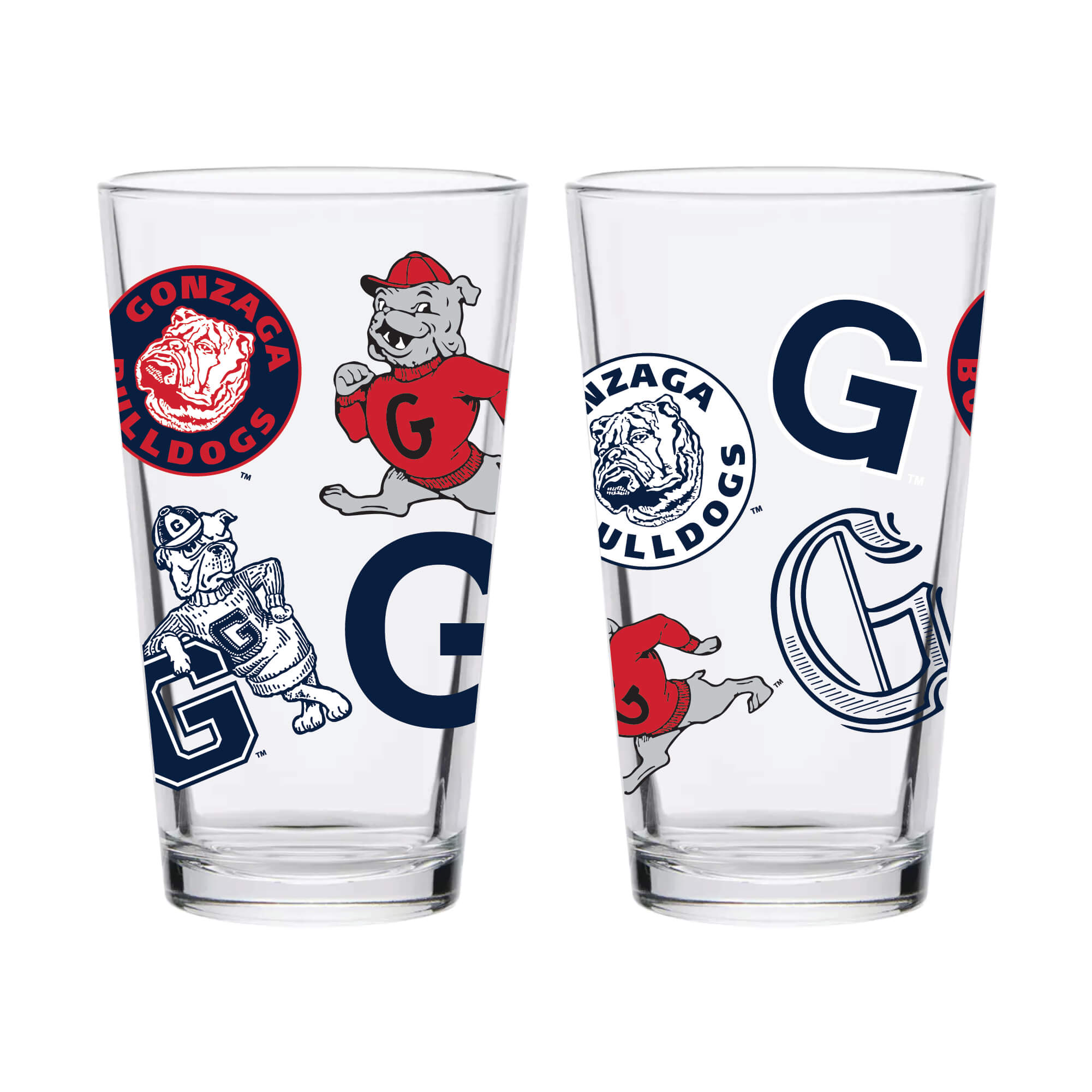 16oz Gonzaga Bulldogs College Vault Medley Pint 2 Pack