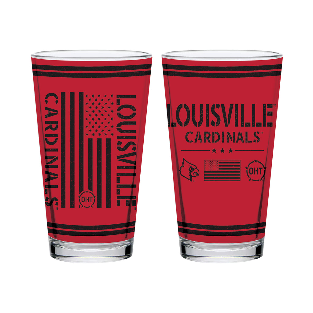 Illinois Fighting Illini 16oz OHT Flag pint glass