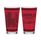 Louisville Cardinals 16oz OHT flag pint glass
