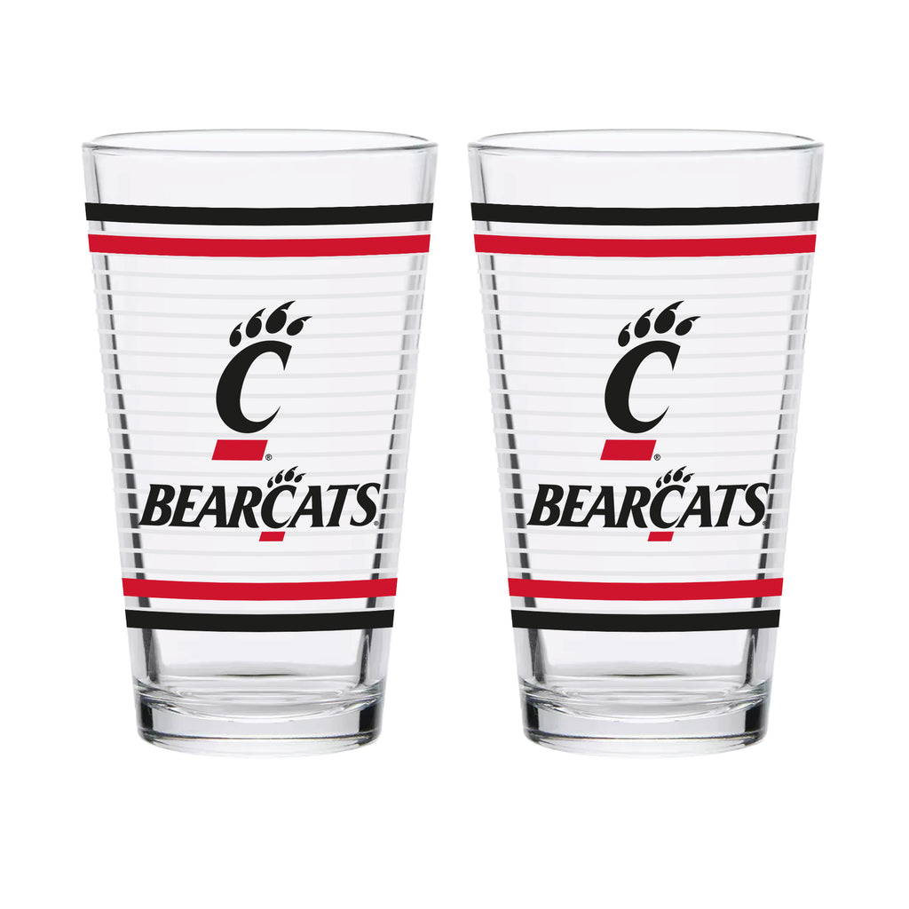 Set of 2 Cincinnati Bearcats 16oz Ring Pints