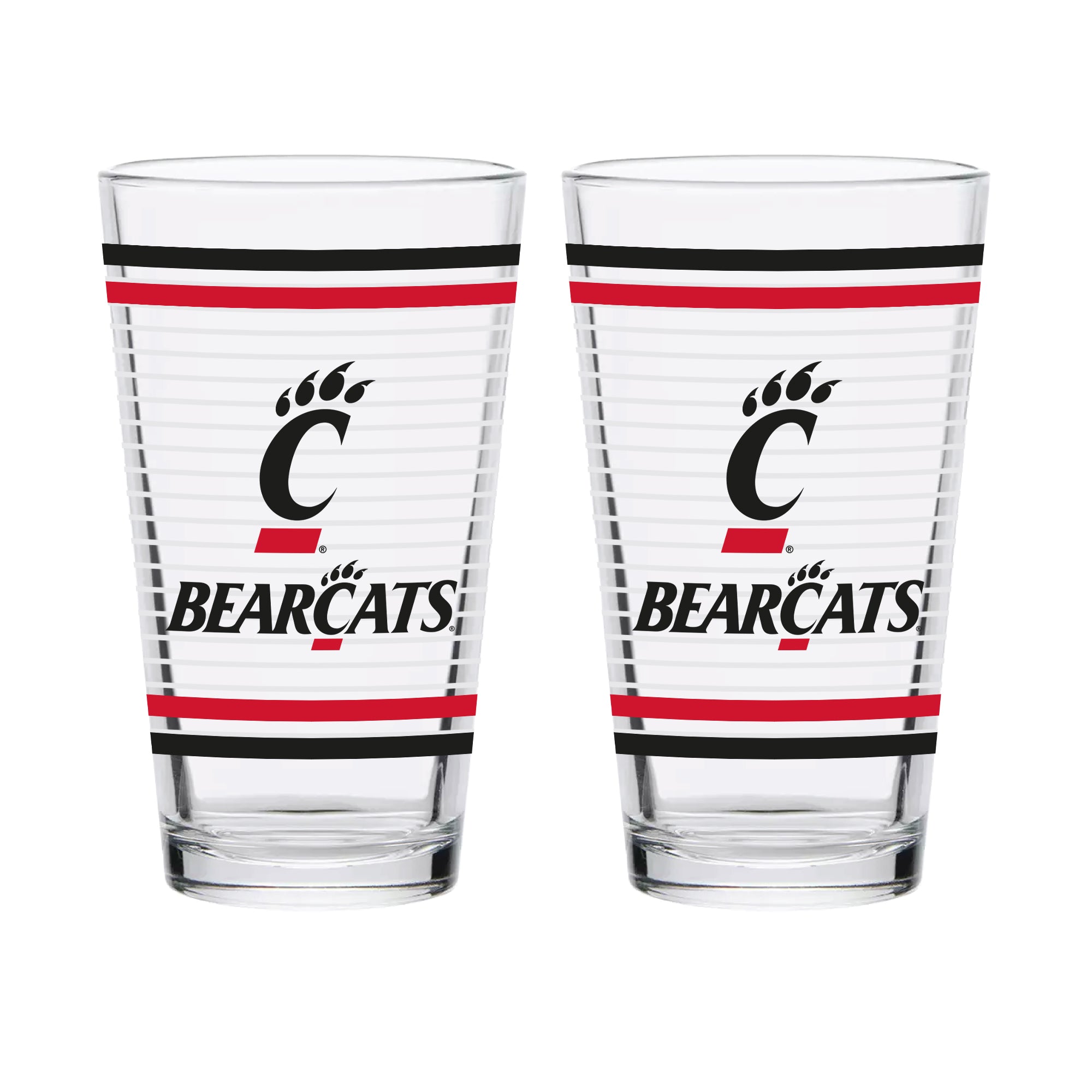 Set of 2 Cincinnati Bearcats 16oz Ring Pints