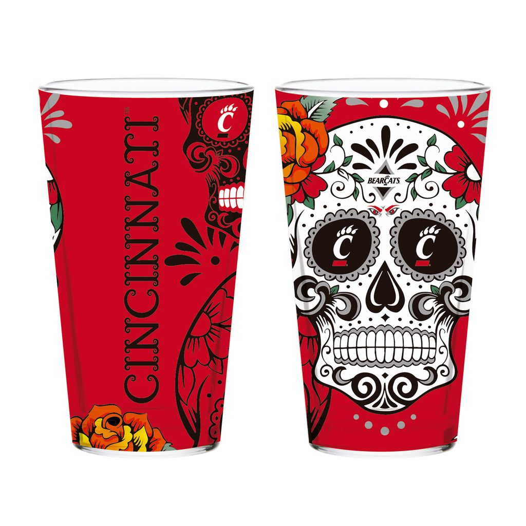 Set of 2 Cincinnati Dia de los Muertos Pint Glasses