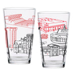 Set of 2 Cincinnati Bearcats Campus Line Art 16oz Pints