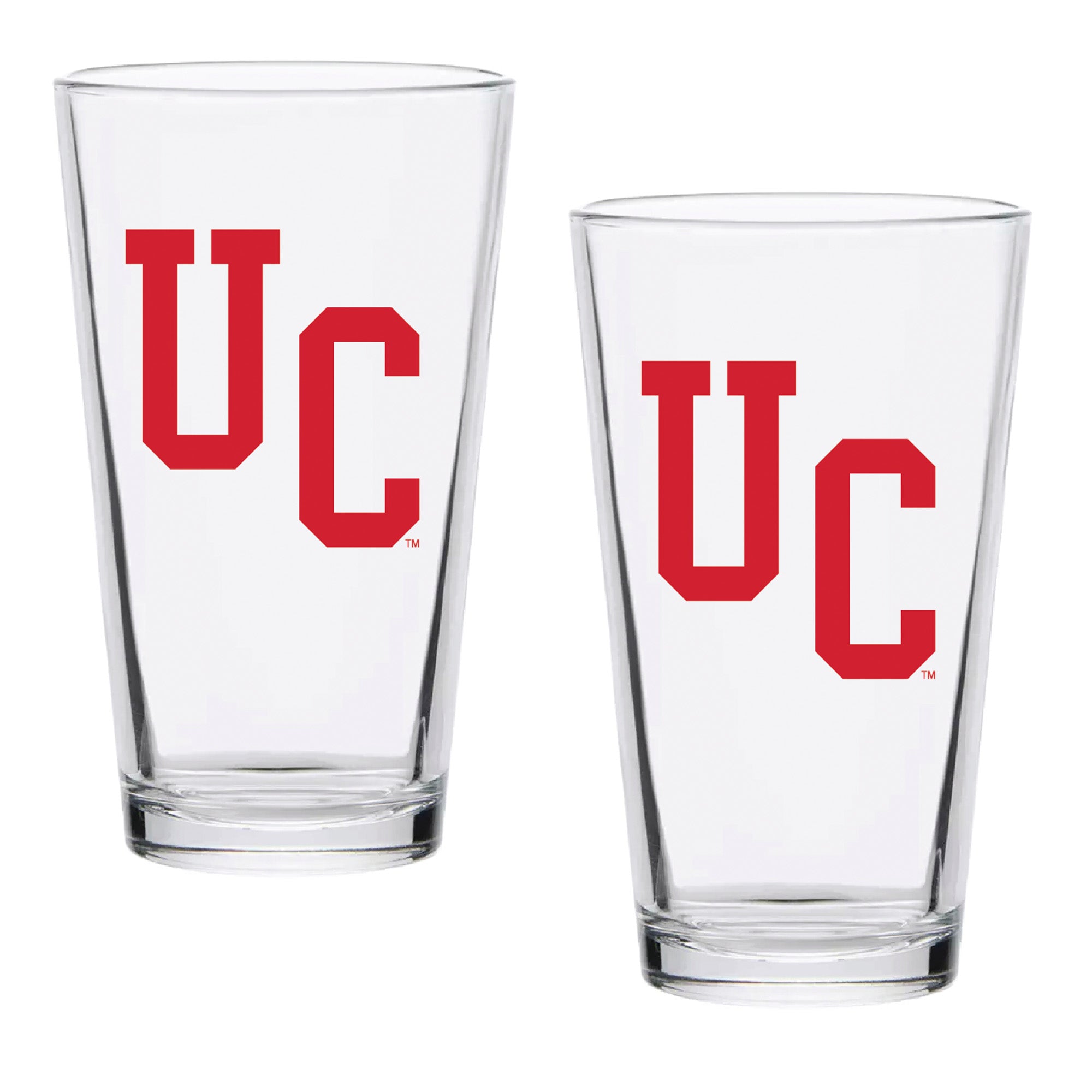 Set of 2 Cincinnati Bearcats College Vault Sketch 16oz Pints