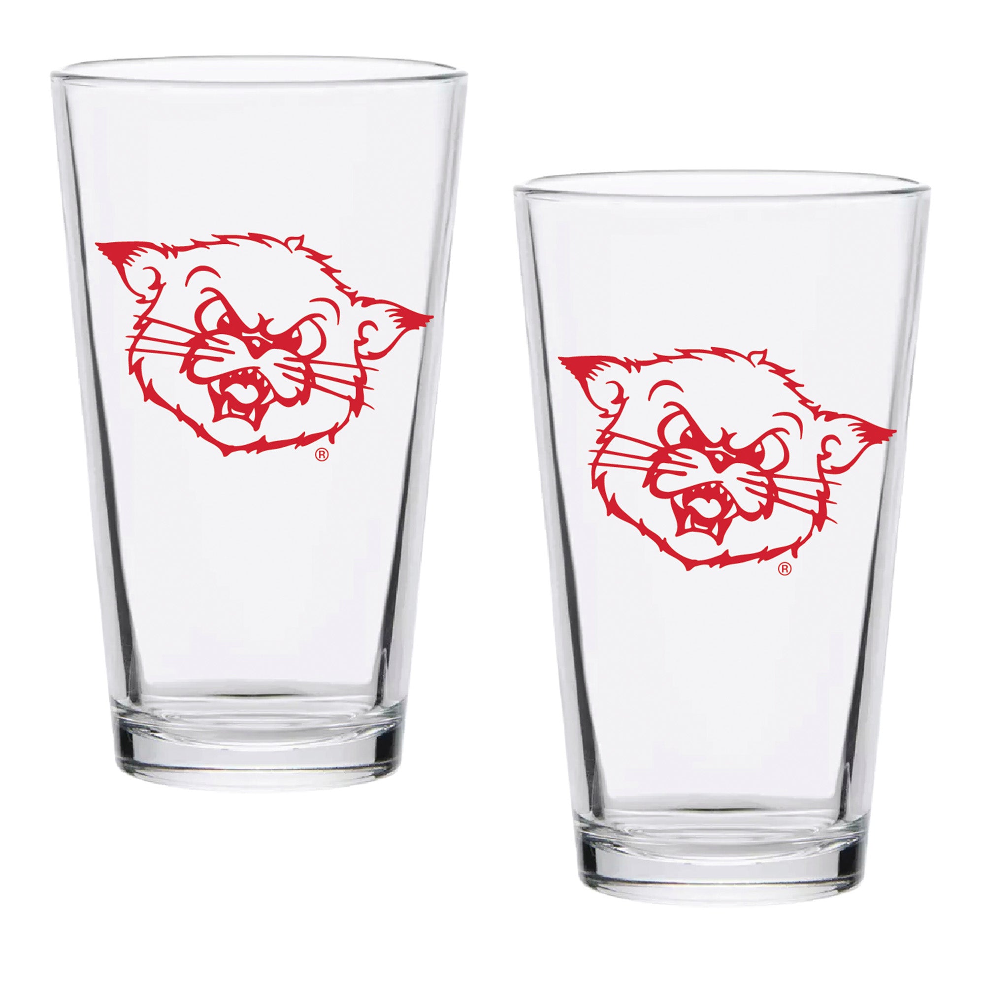 Set of 2 Cincinnati Bearcats College Vault Sketch 16oz Pints