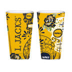 Set of 2 Northern Arizona Lumberjacks Dia de los Muertos Pint Glasses