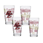 Set of 4 Boston College Eagles Campus Line Art 16oz Pints