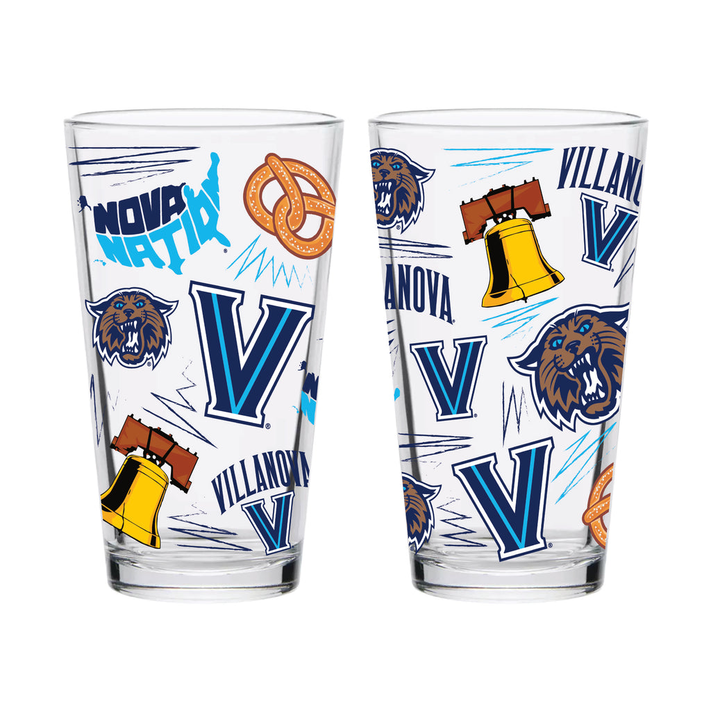 Set of 2 Villanova Wildcats Local 16oz Pints