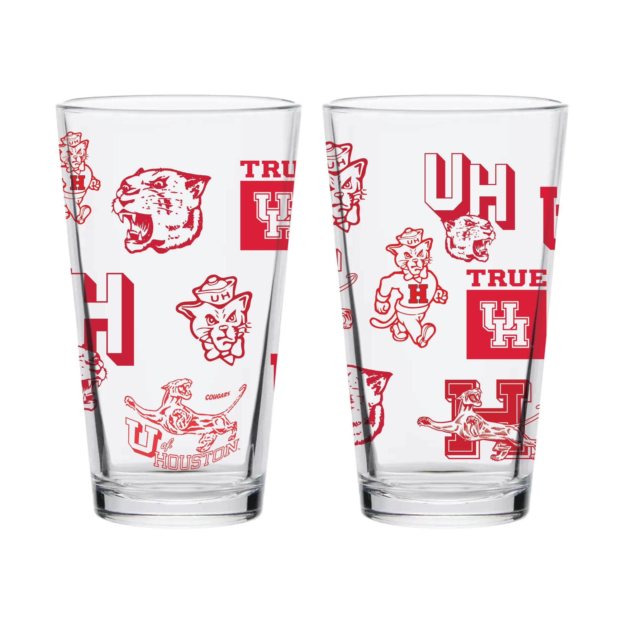 16oz Houston Cougars College Vault Medley Pint 2 Pack