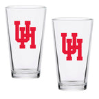 Set of 2 Houston Cougars College Vault Sketch 16oz Pints