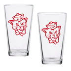 Set of 2 Houston Cougars College Vault Sketch 16oz Pints
