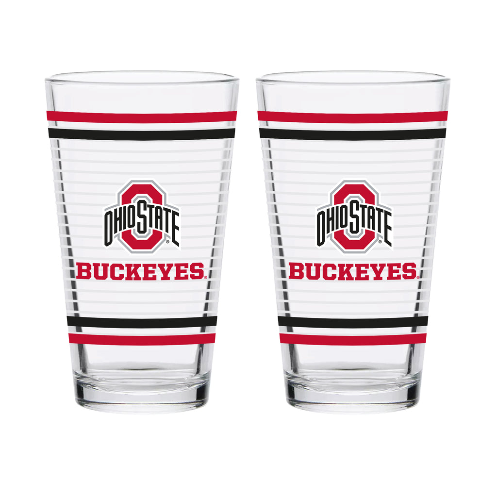 Set of 2 Ohio State Buckeyes 16oz Ring Pints