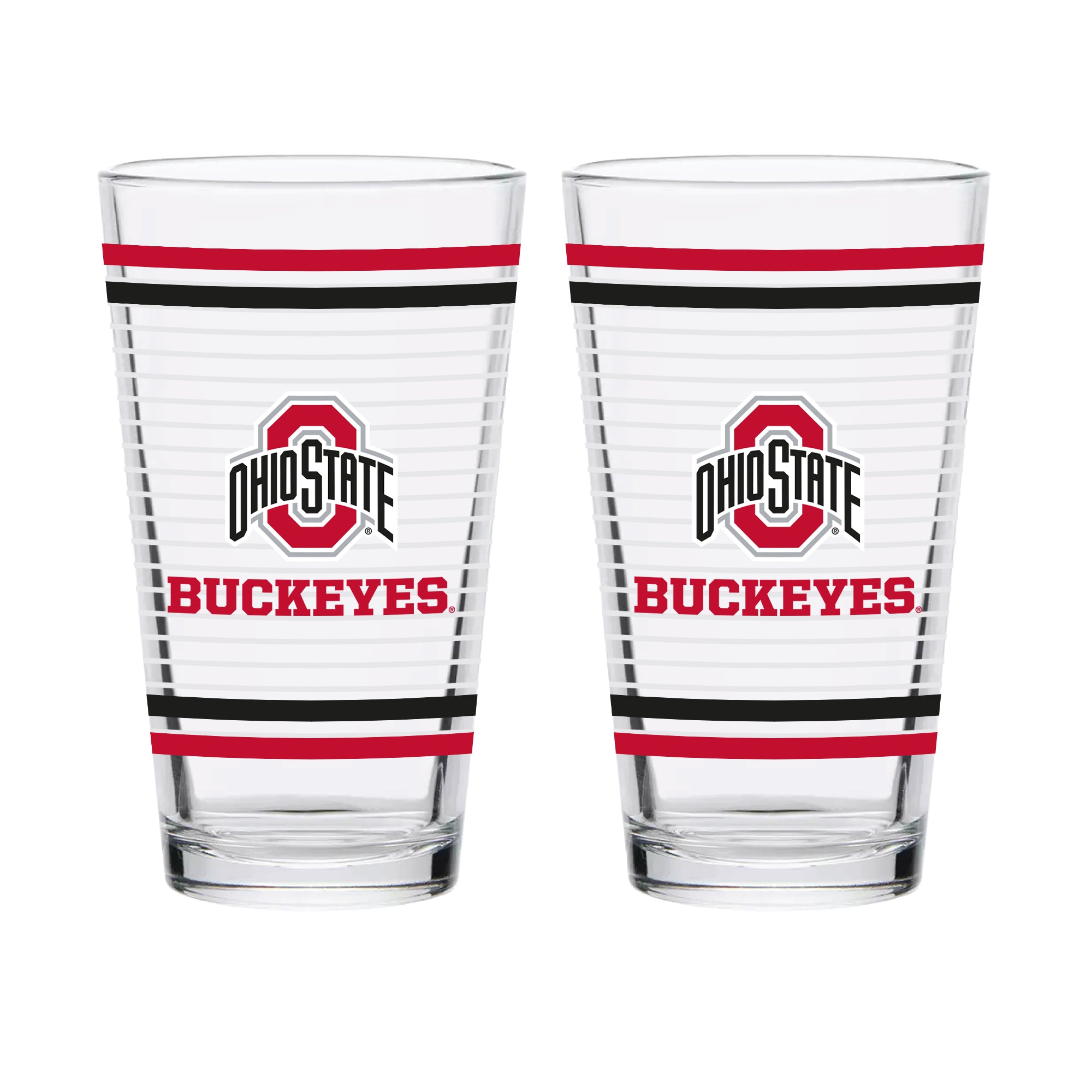 Set of 2 Ohio State Buckeyes 16oz Ring Pints