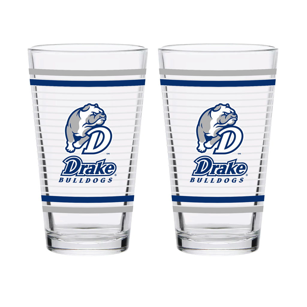 Set of 2 Drake Bulldogs 16oz Ring Pints