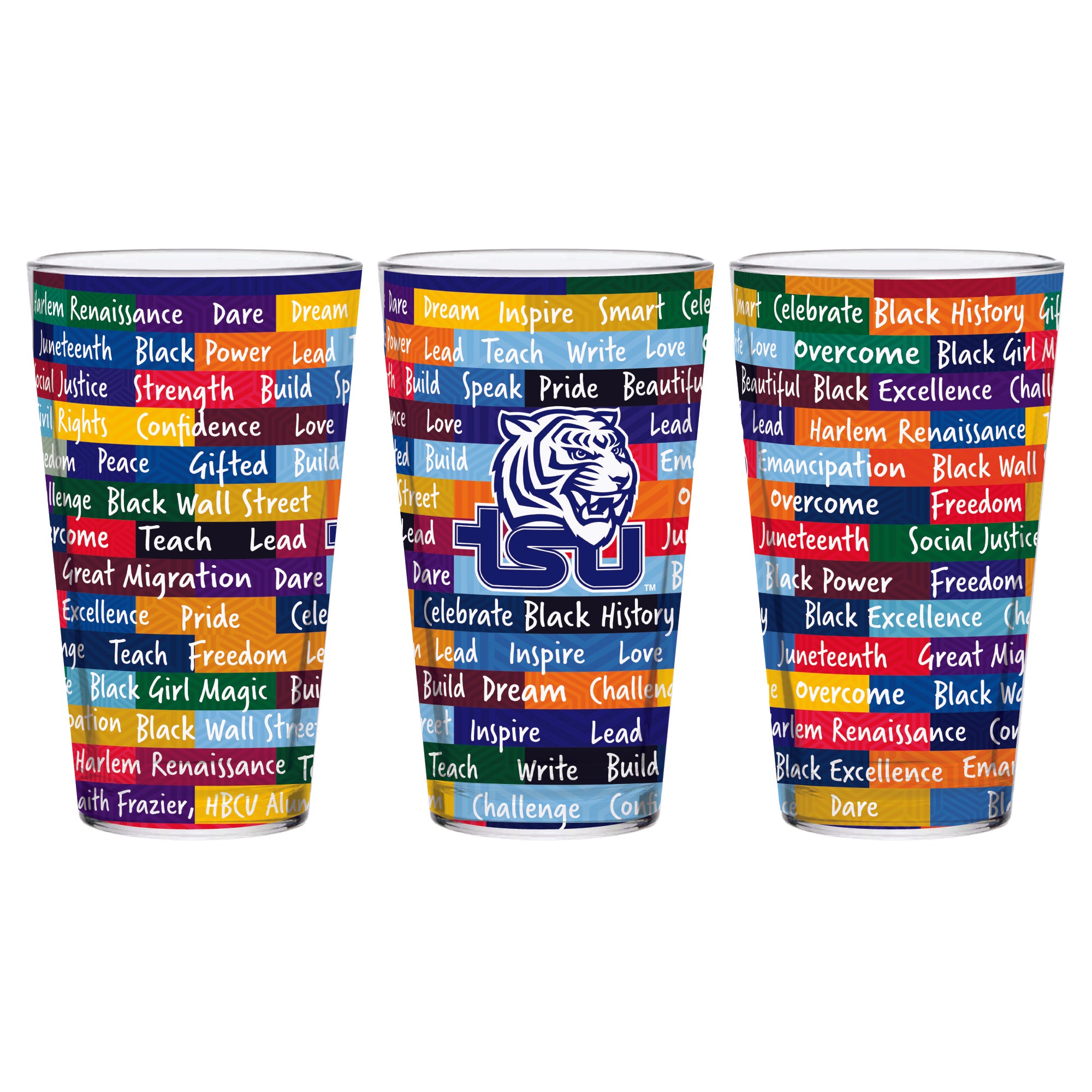Tennessee State Tigers 16oz BHM Pint Glasses | Set of 2