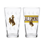 Set of 2 Wyoming Cowboys 16oz Alumni Pints
