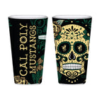 Set of 2 Cal Poly Mustangs Dia de los Muertos Pint Glasses