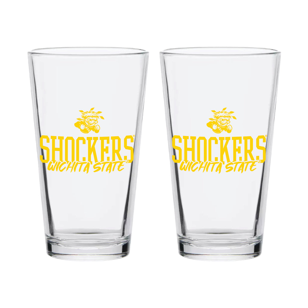 Wichita State Shockers 16oz Chill Pint Glasses | Set of 2