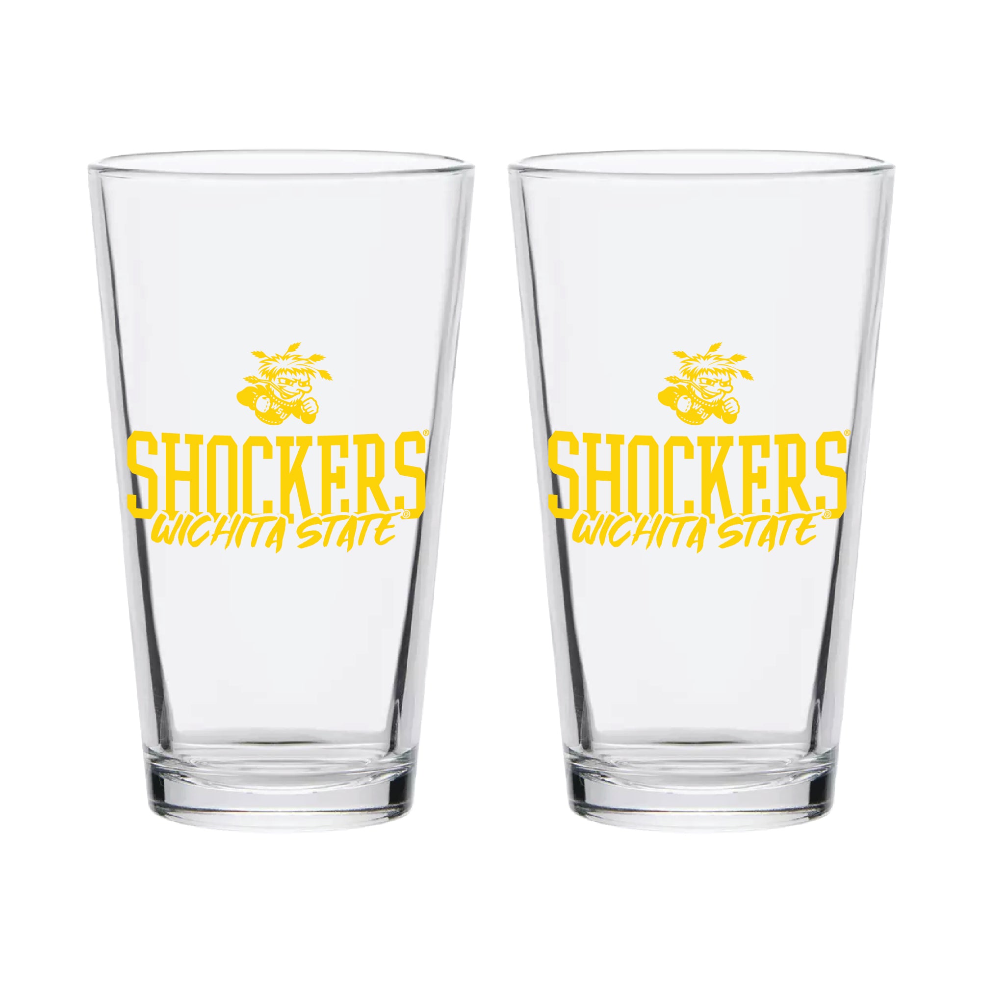 Wichita State Shockers 16oz Chill Pint Glasses | Set of 2