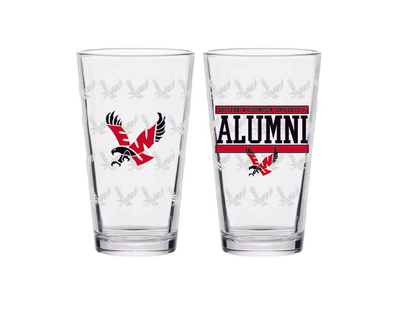 Set of 2 Eastern Washington Eagles 16oz Alumni Pints