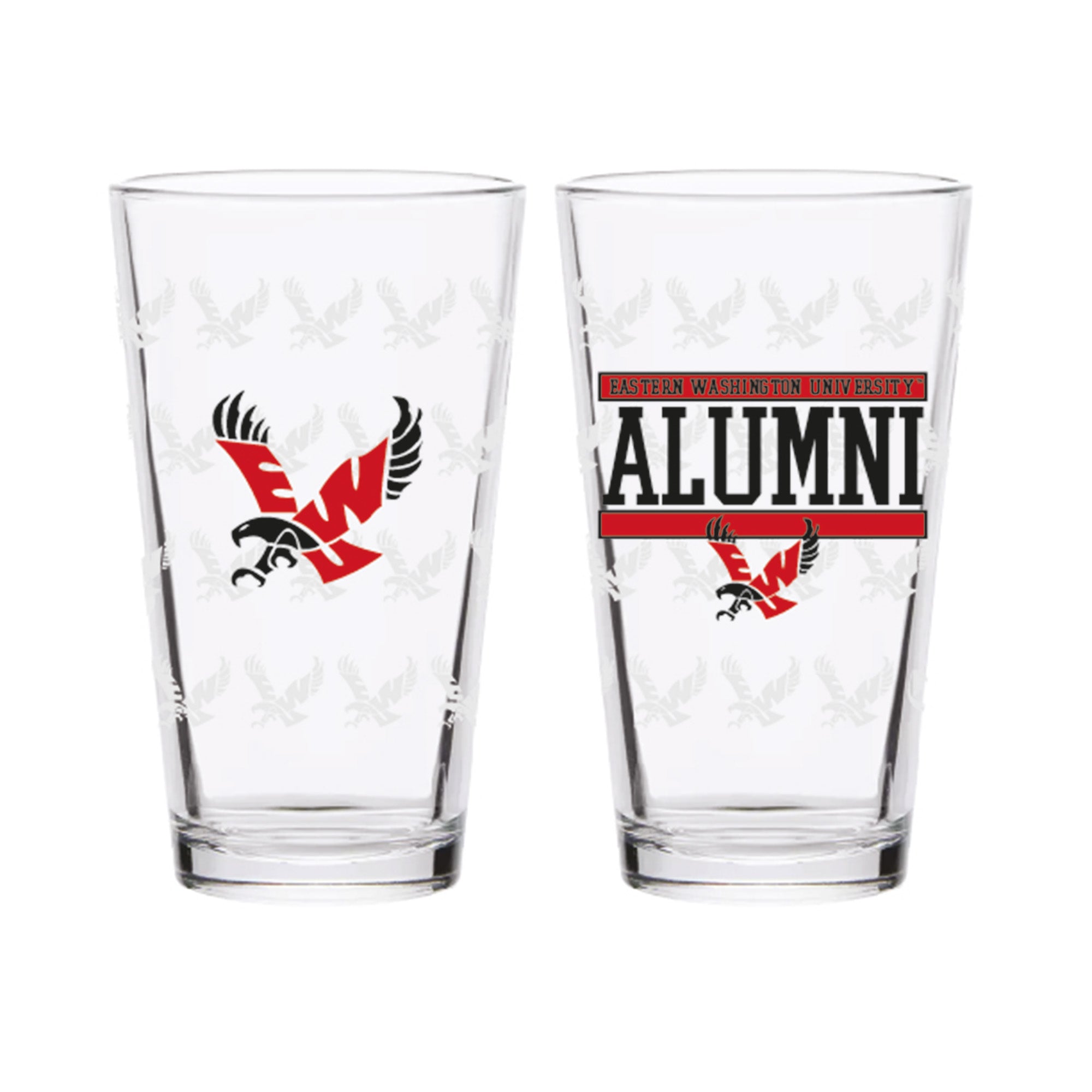 Set of 2 Eastern Washington Eagles 16oz Alumni Pints