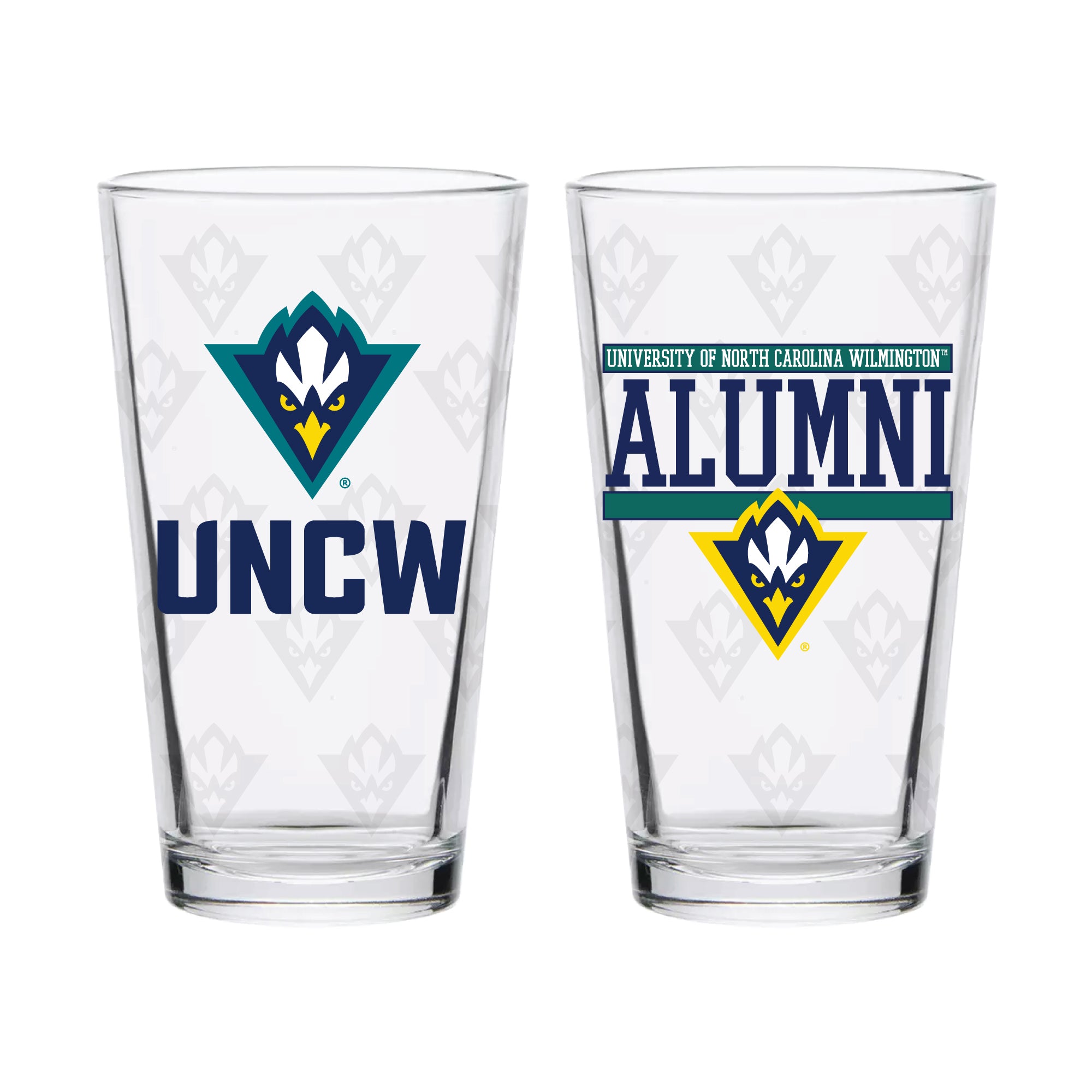 Set of 2 UNC Wilmington 16oz Alumni Pints