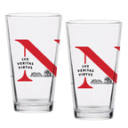 Set of 2 Northeastern Huskies Campus Line Art 16oz Pints
