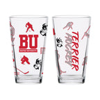 Set of 2 Boston University 16oz Hockey Pints