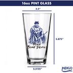 Set of 4 Duke Blue Devils Mascot by Laura Wilcox 16oz Pint Glasses