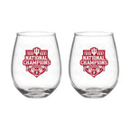 2025 CFP Football National Champions Indiana Hoosiers 2-Pack 15oz Stemless Glasses