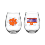 Set of 2 Clemson Tigers Alumni 15oz Stemless