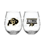 Set of 2 Colorado Buffaloes Alumni 15oz Stemless
