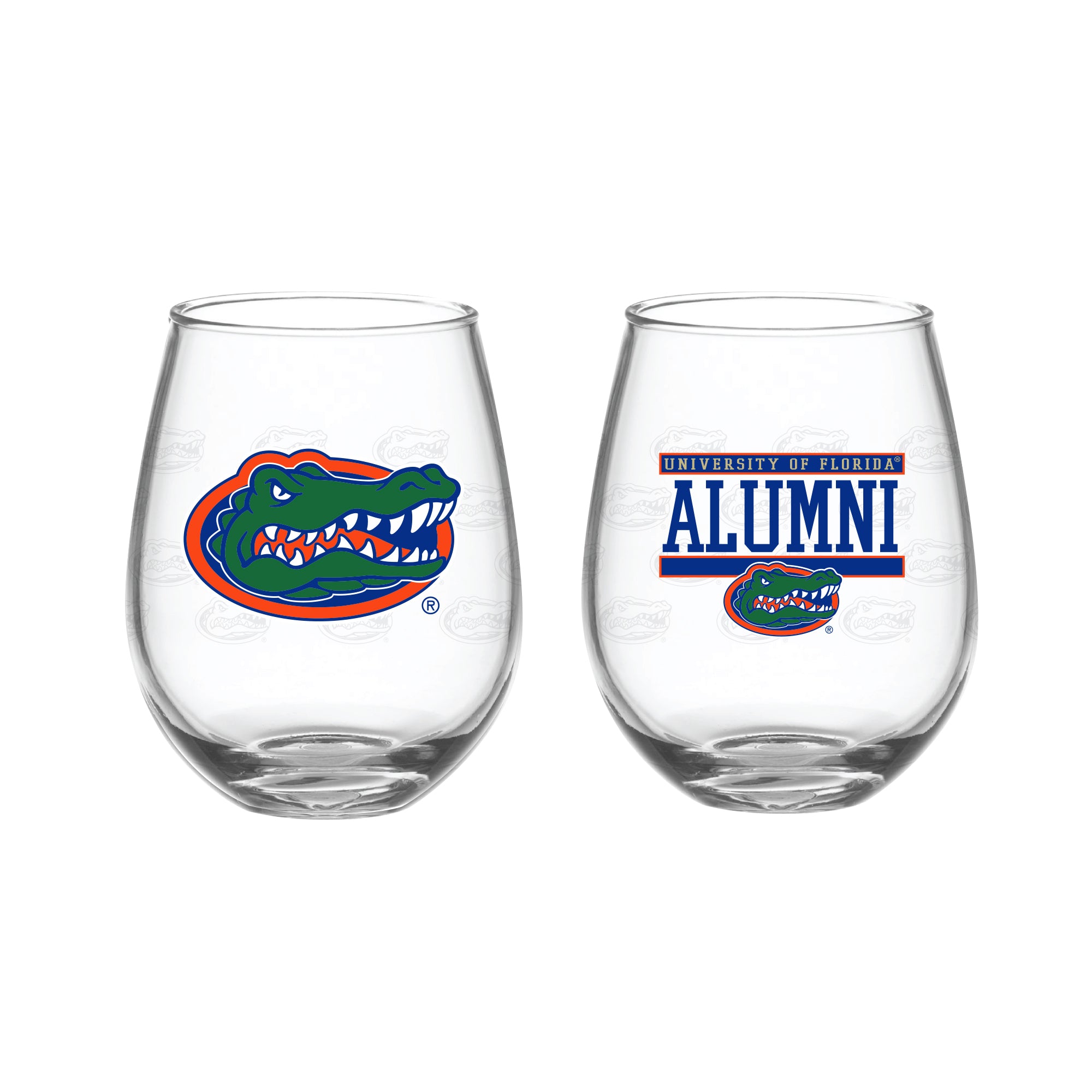 Set of 2 Florida Gators Alumni 15oz Stemless