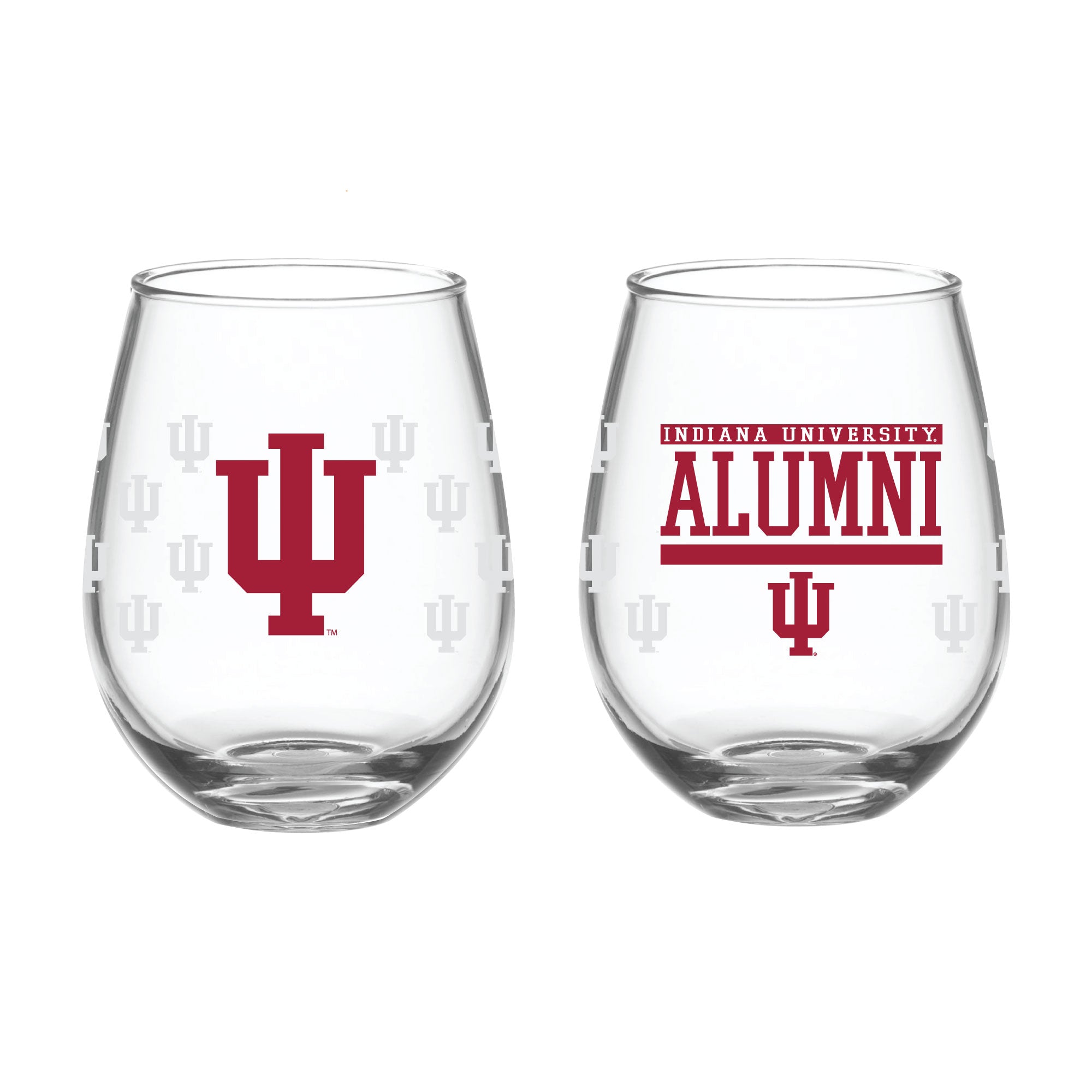 Set of 2 Indiana Hoosiers Alumni 15oz Stemless