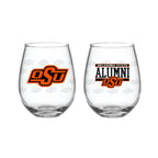Set of 2 Oklahoma State Cowboys Alumni 15oz Stemless