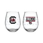 Set of 2 South Carolina Gamecocks Alumni 15oz Stemless