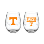 Set of 2 Tennessee Volunteers Alumni 15oz Stemless