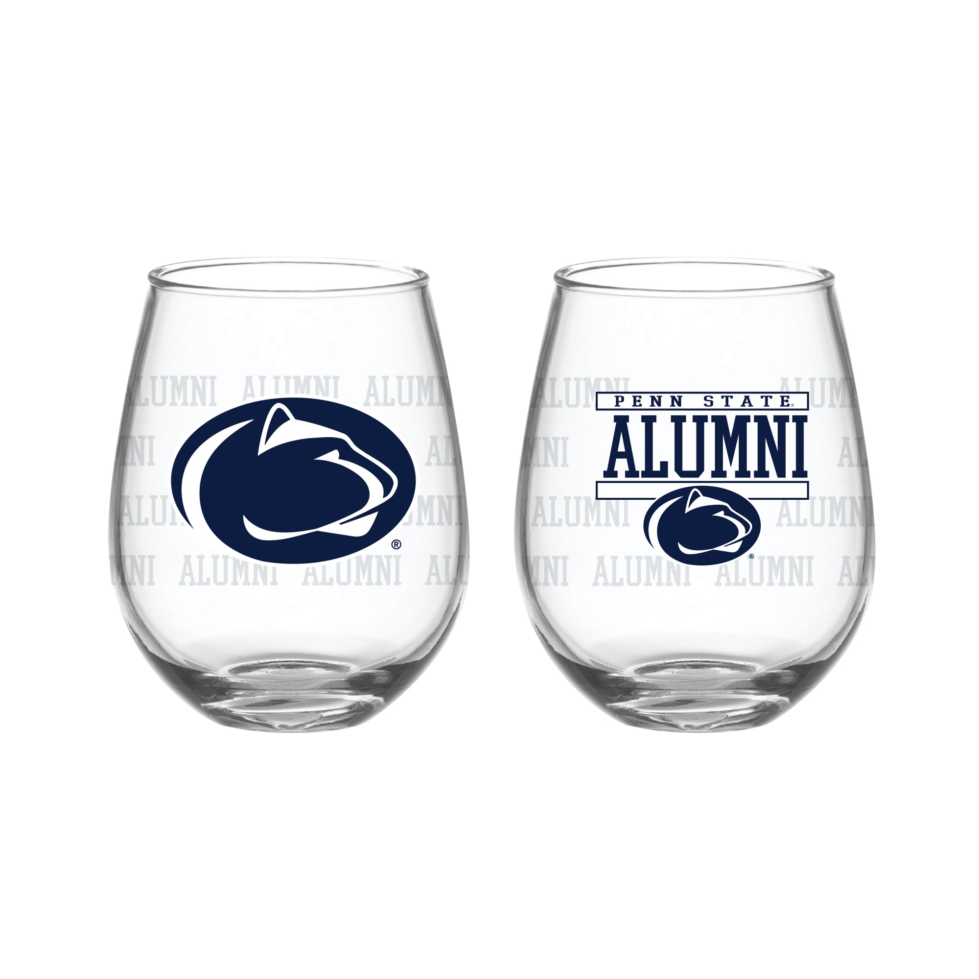 Set of 2 Penn State Nittany Lions Alumni 15oz Stemless