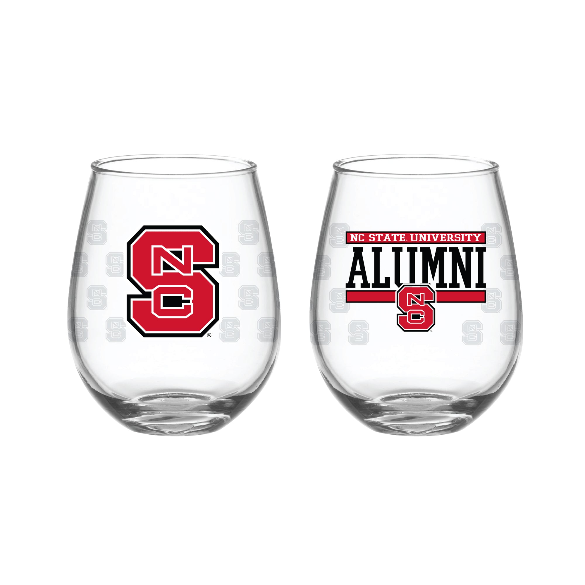 Set of 2 NC State Wolfpack Alumni 15oz Stemless