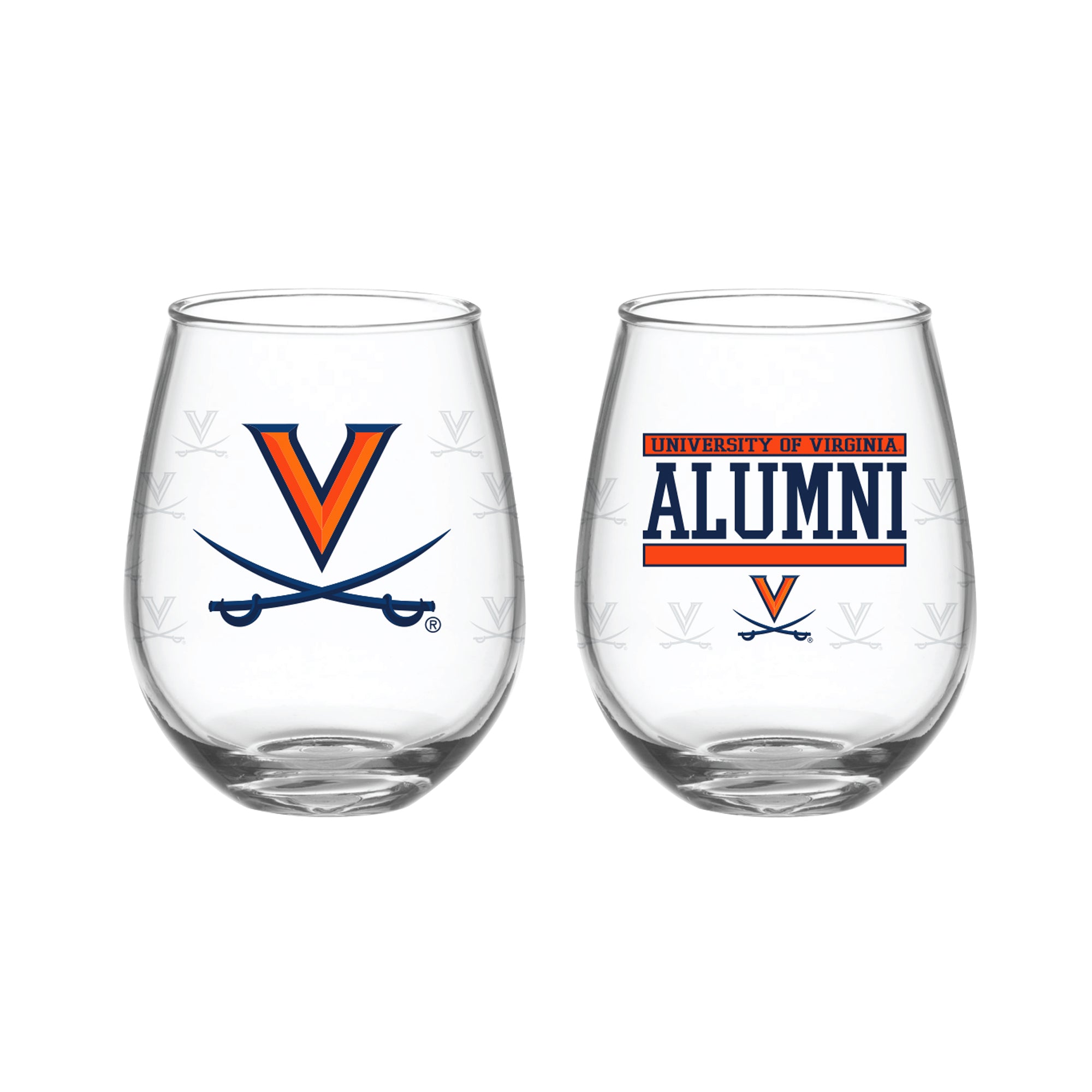 Set of 2 Virginia Cavaliers Alumni 15oz Stemless
