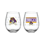 Set of 2 East Carolina Pirates Alumni 15oz Stemless
