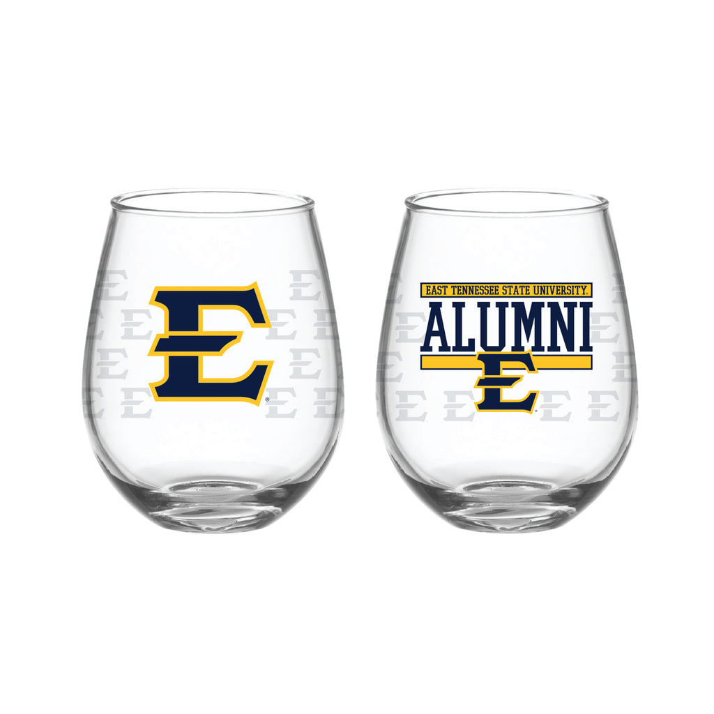 Set of 2 East Tennessee Buccaneers Alumni 15oz Stemless